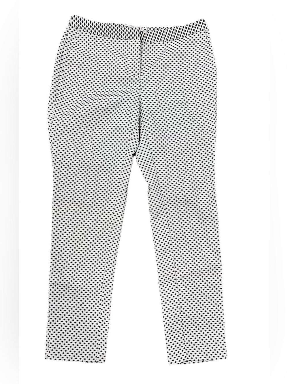 Yoana Baraschi White Pants with Black Polka Print